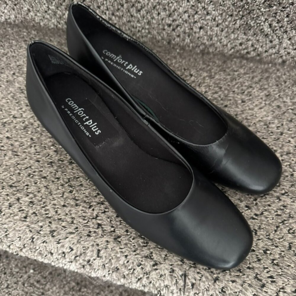 Comfort Plus Black Low Heel Pumps – Women’s Size 6